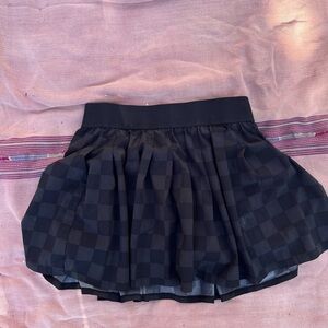 JoyLab Black Checkered Skater Skirt